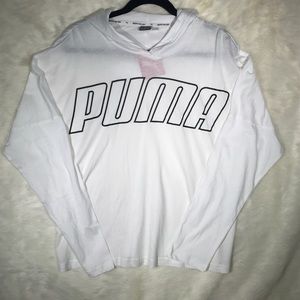 Puma Sports Womens White Hoodie Hoody 🙃🦢